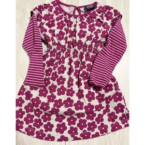 Mini Boden 1.5-2.5 purple gray floral dress EUC 2